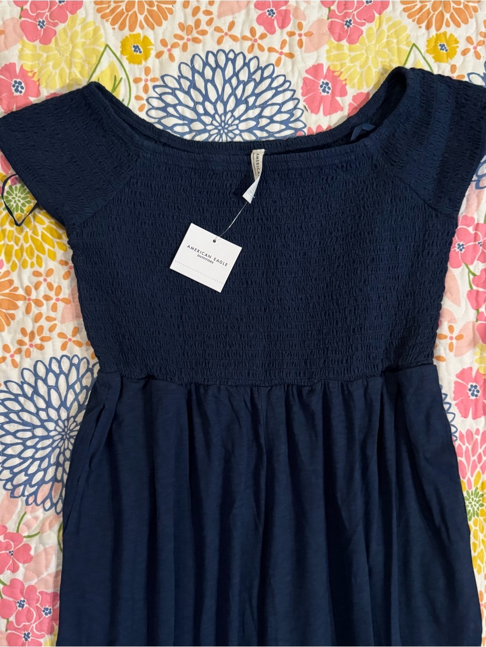 NWT small American Eagle Sunchaser Off-the-Shoulder Jumpsuit - Picture 2 of 4